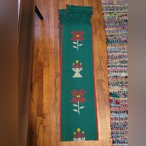 Vintage Handwoven Guatemalan Christmas Table Runner Guatemala Traditional